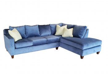 K51600 Bosko Sectional Sofa in Grey Blue Fabric by Klaussner [KRSS-K51600 Bosko Grey Blue]