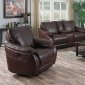 Milton Place Power Motion Sofa Set in Brown Leather Gel