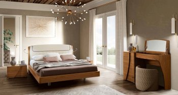 Luna Bedroom Set in Walnut by ESF [EFBS-Luna Walnut]