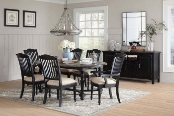 Simpson Oval Dining Table 105190 in Vintage Black by Coaster [CRDT-105190-Simpson Black]