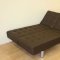 Chocolate, Black or White Leatherette Convertible Sofa