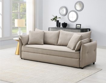 Irina Sleeper Sofa LV03110 in Beige Fabric by Acme [AMSB-LV03110 Irina]