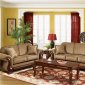 Light Brown Chenille Transitional Living Room Sofa w/Options