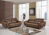 U7870 Sofa in Walnut Bonded Leather by Global w/Options