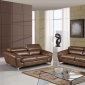 U7870 Sofa in Walnut Bonded Leather by Global w/Options