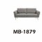 Benham Sofa Set 3Pc in Grey & Blue Fabric by VIG