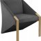 Rivet Accent Chair 593 in Grey Velvet by Meridian