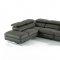 Maine Power Motion Sectional Sofa Dark Grey Eco-Leather by VIG