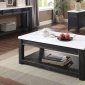 McGill Coffee & End Tables Set CM4337 in Antique Black & Marble