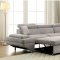 Foreman Sectional Sofa CM6124GY in Gray Fabric