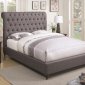 Devon 300527 Upholstered Bed in Grey Fabric by Coaster