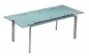 Jack Extendable Dining Table w/Glass Top by Whiteline Imports