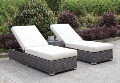 Somani CM-OS2128-24 Outdoor Patio Set of 2 Chaises & End Table