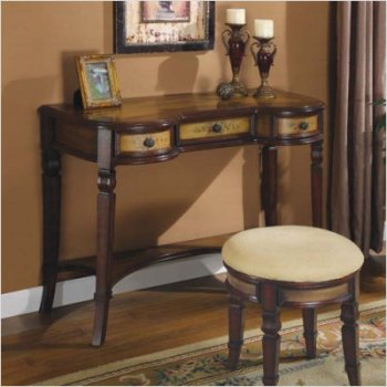 Stylish 3 Drawer Console Table w/Matching Stool [CRCT-530-950061]