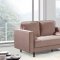 Emily Sofa 625 in Pink Velvet Fabric by Meridian w/Options