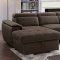 Hugo Sectional Sofa w/Sleeper CM6963 in Light Brown Fabric