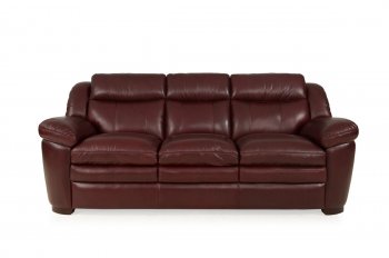 8550 Sonora Sofa & Loveseat in Burgundy Set by Leather Italia [LIS-8550 Sonora]