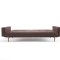 Splitback Sofa Bed in Brown w/Arms & Wooden Legs by Innovation