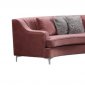 LCL-001 Sectional Sofa in Pink Velvet