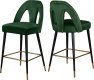 Akoya Counter Stool 795 Set of 2 Green Velvet Fabric - Meridian