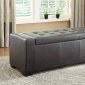 Tigard Storage Bench 4603PU in Dark Brown by Homelegance