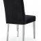 Juno Dining Chair 732 Set of 2 Black Velvet Fabric by Meridian