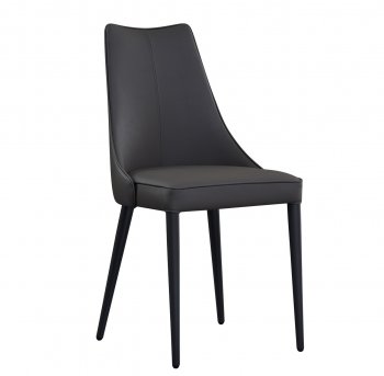 Bosa / Moderna Dining Chair Set of 2 in Gray Leatherette by J&M [JMDC-Bosa Moderna Gray]