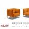 Karla Sofa Set 3Pc in Red-Orange Velvet Fabric by VIG