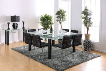 Batesland I CM3363T 5PC Dinette Set in Matte Black w/Options [FADS-CM3363T-Batesland-I 8320BK]