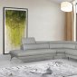 Graphite Sectional Sofa 1541 in Grey Leather by VIG