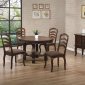 Medium Brown Oak Finish Classic Dining Table w/Options