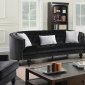 Manuela Sofa CM6145BK in Black Flannelette Fabric w/Options