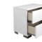 Spark Nightstand Set of 2 High Gloss White Lacquer by Casabianca