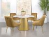 Ambrose Dining Table 107600 White & Gold by Coaster w/Options