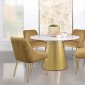 Ambrose Dining Table 107600 White & Gold by Coaster w/Options