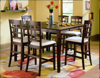 Merlot Finish Counter Height Modern Dinette Table w/Options [HEDS-793-36-Santosa]