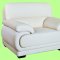 Beige Full Leather Modern Living Room Sofa w/Options