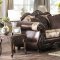 Talitha Sofa SM6311 in Brown Chenille & Leatherette w/Options