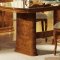 Walnut Lacquer Finish Royal Classic Dining Room W/Floral Inlaids