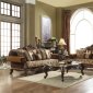 Jardena Sofa 50655 in Cherry Oak & Chestnut by Acme w/Options