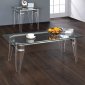 720828 Coffee Table 3Pc Set in Glass & Chrome by Coaster