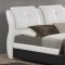 B160 Upholstered Bed in White Leatherette