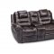 Vance Power Motion Sofa & Loveseat in Dark Brown Leather