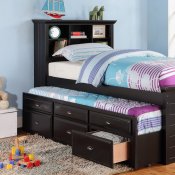 F9219 Kids Bedroom 3Pc Set by Poundex in Black w/Trundle Bed