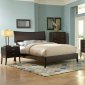 Espresso Finish Modern Bedroom w/Optional Case Goods