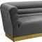 Bellini Sofa 669 in Grey Velvet Fabric by Meridian w/Options