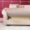 Beige Microfiber Living Room with Storage Sleeper Sofa