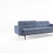 Dublexo Sofa Bed in Indigo by Innovation w/Arms & Wood Legs