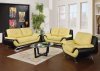 50760 Oberon Sofa in Yellow & Black Bonded Leather by Acme