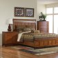 Bronze Spice Finish Transitional Panel Bed w/Optional Case Goods